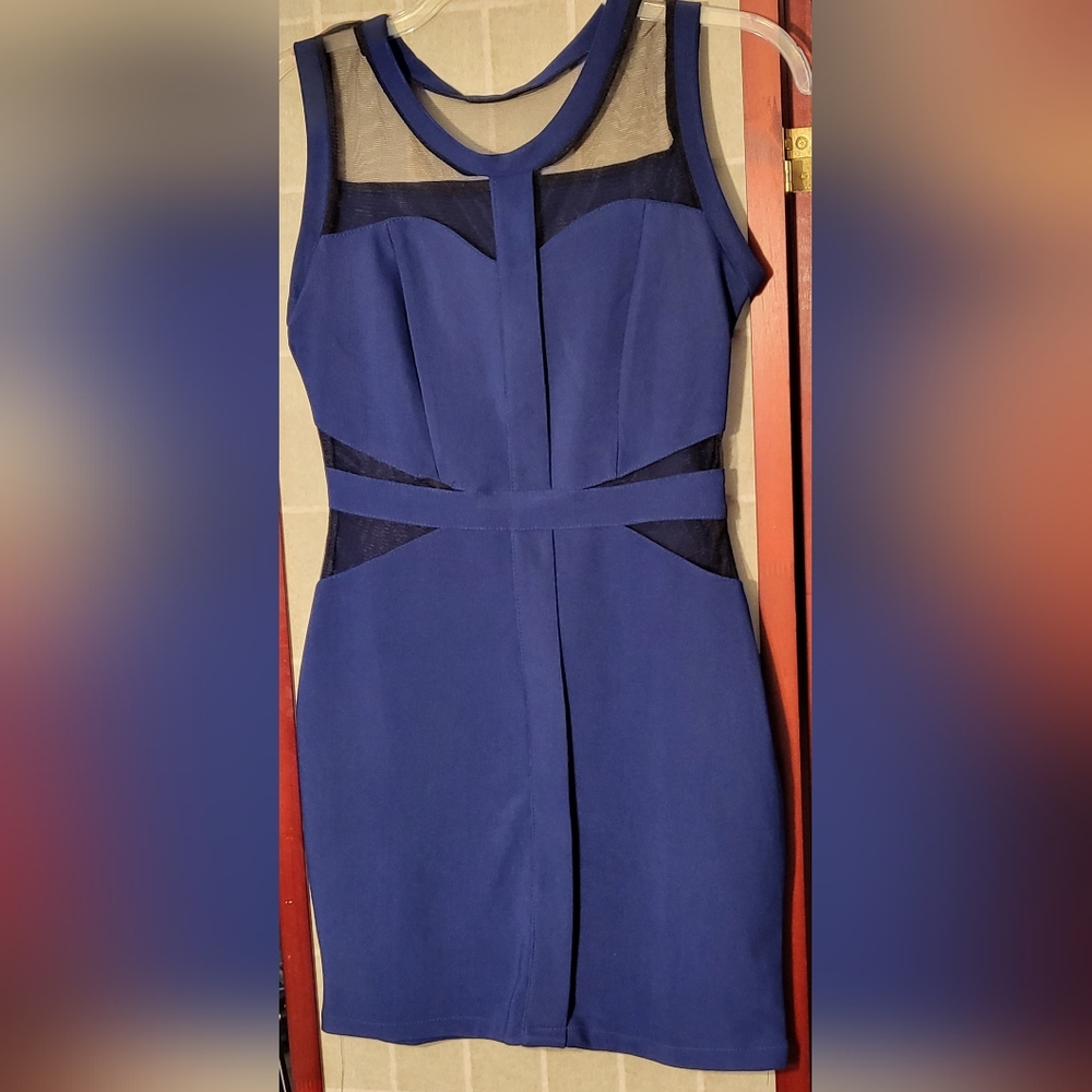 Royal blue cutout minidress NWOT